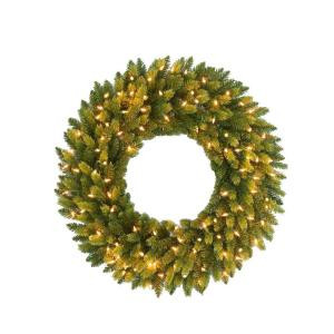 National Tree Company 30 in. Feel-Real Jersey Fraser Fir Artificial Wreath with 100 Clear Lights-PEJF4-300-30W-1 205945922