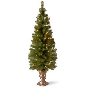 National Tree Company 5 ft. Montclair Spruce Entrance Artificial Christmas Tree with Clear Lights-MC7-308-50 300120620