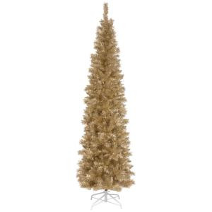 National Tree Company 6 ft. Champagne Tinsel Artificial Christmas Tree-TT33-702-60 300487954