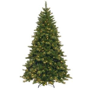 National Tree Company 7-1/2 ft. Portland Pine Hinged Artificial Christmas Tree with 750 Clear Lights-PP3-300-75 207183326