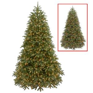 National Tree Company 7.5 ft. Jersey Fraser Fir Medium Artificial Christmas Tree with Dual Color LED Lights-PEJF1-302LD-75 207183275
