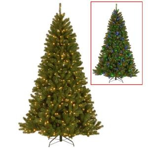 National Tree Company 7.5 ft. PowerConnect North Valley Spruce Artificial Christmas Tree with Dual Color LED Lights-NRV7-D00-75 207183208