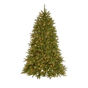 National Tree Company 7.5 ft. Pre-Lit Dunhill Fir Hinged Artificial Christmas Tree with 700 Dual Color Lights-DUH3-330LD-75SX 204263934