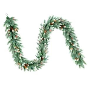 National Tree Company 9 ft. Copenhagen Blue Spruce Artificial Garland with Pinecones and 50 Multi-Color Lights-PECG3-301-9B 206084836