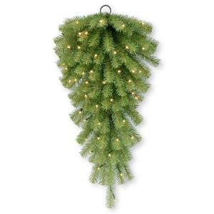 National Tree Company Norwood 36 in. Fir Teardrop with Battery Operated Warm White LED Lights-NF3-316L-30T-B1 300441254