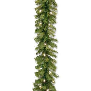 Norwood Fir 9 ft. Garland with Warm White LED Lights-NF-304L-9A-1 300330649