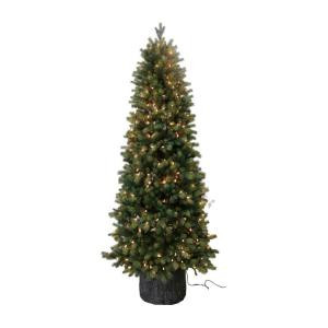Santa's Workshop 6 ft. Pre-Lit Green Spruce PE Artificial Christmas Tree with Lights-15480 206516484