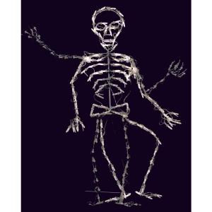Spooky Town 60 in. Pro-Line Pre-Lit LED Wire Animotion Skeleton-96526 206851687