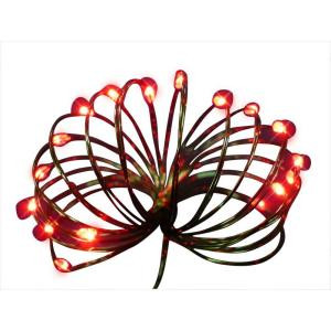 Starlite Creations 9 ft. 36-Light Battery Operated LED Red Ultra Slim Wire (Bundle of 2)-BA03-R036-A1B 202371871