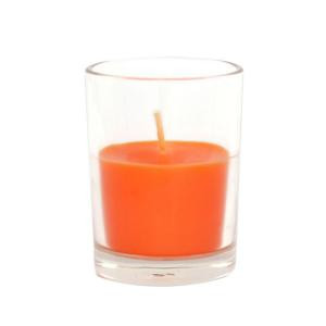 Zest Candle 2 in. Orange Round Glass Votive Candles (12-Box)-CVZ-019 203363158