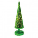 10 in. Mercury Glass LED Color Changing Glass Tree in Green-45-904-15 204635246