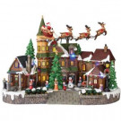12.5 in. Animated Musical LED Village with Santa Sleigh-NM X11647FA 205115710
