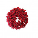 24 in. Red Poinsettia Wreath-XW1827740X 206578307