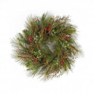 24 in. Sugar Pine Mixed Pine Artificial Wreath-2207990 206634288