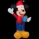 25.59 in. W x 19.69 in. D x 42.13 in. H Lighted Inflatable Mickey with Gift Box-39441 206950318