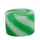 3 in. x 2 in. Green Candy Pillar Candle (24-Box)-9XF83GRZ_12 203725274