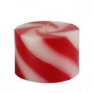 3 in. x 2 in. Red Candy Pillar Candle (24-Box)-9XF83REZ_12 203725279