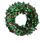 36 in. LED Pre-Lit Artificial Christmas Wreath with Micro-Style Red, Green and Pure White Lights-4723172-C29HO 206771115