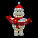 42 in. H Pre-Lit Clear Mini Light Merry Christmas Snowman-56667075X 204475713