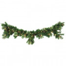 6 ft. Syracuse Cashmere Berry Artificial Mantel Garland with 70 Clear Lights-BOWOTHD171H 205983466