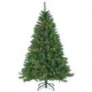 6.5 ft. Pre-Lit Mixed Needle Wisconsin Spruce Artificial Christmas Tree with Multicolored Lights-5955--65M 300620029