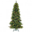 7.5 ft. Pre-Lit Mixed Needle Michigan Spruce Artificial Christmas Tree with Clear Lights-5957--75C 300620023