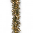 9 ft. Glittery Bristle Pine Garland with Warm White LED Lights-GB3-319-9A-1 300330621