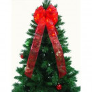 9 in. 36-Light LED Red Ribbon Bow-RB33-R009-A 202371855