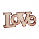9.5 in. H Battery Operated Lighted Red Plastic LOVE Sign-93075 206636378