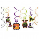 Amscan 10 in. Witch's Crew Swirl Decorations (12-Count, 3-Pack)-670441 300598946