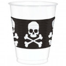 Amscan 4.5 in. Skull and Crossbones Plastic Cup (25 Count, 2-Pack)-420097 300598913
