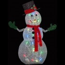 APPLights 50 in. Crystal Swirl Snowman Lighted Yard Sculpture-39708 206768192