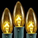 C9 Yellow Replacement Christmas Light Bulbs - Transparent (Box of 250)-14-477 207141953