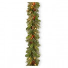 Cashmere Berry 9 ft. Garland with Clear Lights-CB4-300-9B-1 300330623