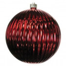 Christmas by Krebs 200 mm Sonic Red Shatterproof Ripple Ball (Pack of 6)-CBK30671 206214900