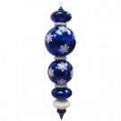 Christmas by Krebs 44 in. Blue and Silver Shatterproof Finial with Snowflakes-CBK40124 206214912