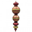 Christmas by Krebs 44 in. Red and Gold Shatterproof Finial with Stripes-CBK40123 206214911
