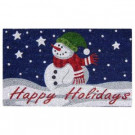 Creative Accents Happy Holidays 18 in. x 30 in. SuperScraper Vinyl/Coir Door Mat-33016 204799280