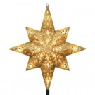 GE Holiday Classics 11 in. 16-Light Gold Glittered Bethlehem Star Tree Top-71075HD 206951258