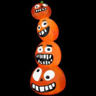 Gemmy 31.5 in. W x 31.5 in. D x 83.86 in. H Inflatable Funny Pumpkin Stack-54817X 205469592