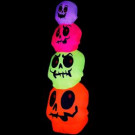 Gemmy 32.68 in. W x 32.68 in. D x 96.06 in. H Inflatable Neon Skulls Stack-64639X 205469601