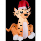 Gemmy 3.5 ft. H Inflatable Cheetah with Santa Hat-89520X 206403215