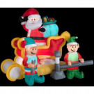 Gemmy 5.6 ft. H Inflatable Animated Santa with Sleigh-89857X 206403217