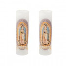 Gerson 8 in. LED Virgen De Guadalupe Candle (Set of 2)-42136HDX2 207118815