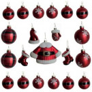 Home Accent Holiday Santa Glass Ornament Set (22-Count)-D136-GXRKHD001 206949785