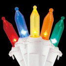 Home Accents Holiday 100-Light LED Multi-Color Mini Light Set in White Wire-L9100095MU01 206770989