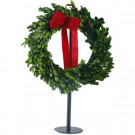 Home Accents Holiday 14 in. Boxwood Dried Wreath on Stand-A1215-498 206944949