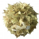 Home Accents Holiday 14.5 in. Dried Floral Wreath Gold Glittered Kissing Ball-44682A 207168393