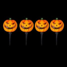 Home Accents Holiday 15 in. Scary Jack-O-Lantern Pathway Markers with LED Illumination (4-Pack)-6303-15704 206770908