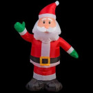 Home Accents Holiday 30.32 in. W x 17.72 in. D x 42.13 in. H Lighted Inflatable Outdoor Santa-39413 206950082